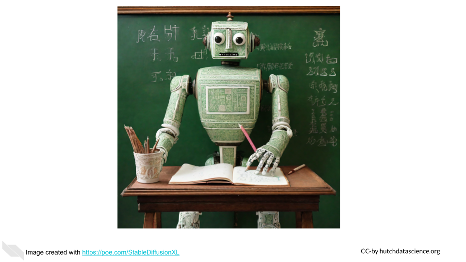 image of a robot writing.