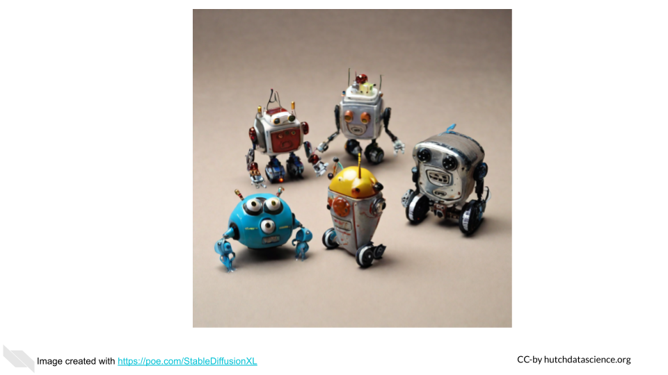 An image of a several different robots.