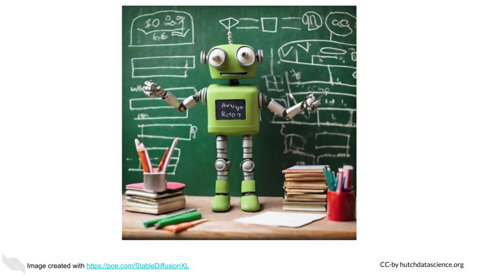 An image of a robot teaching at a chalkboard.