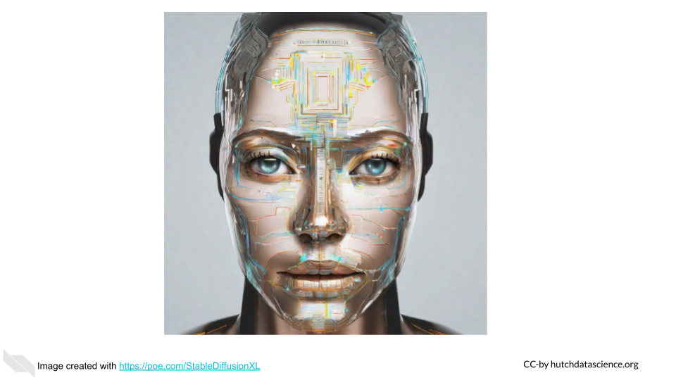 An artistic image of a face that looks like it is being scanned for facial recognition.