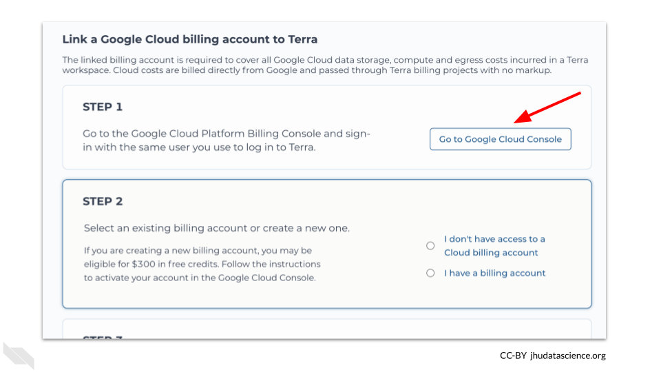 Billing account page