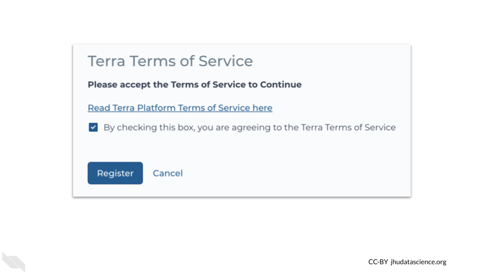 The active reister button