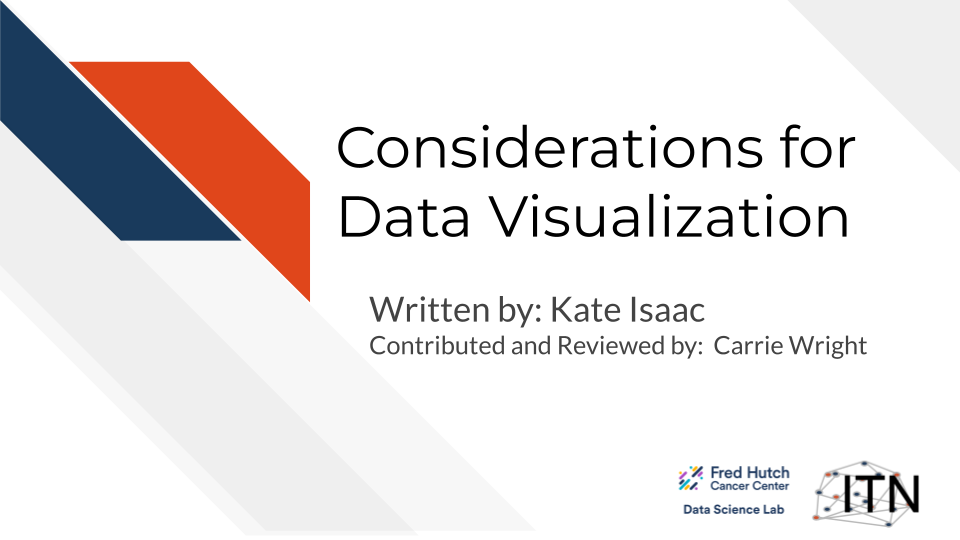Considerations for Data Visualization, Written by: Kate Isaac, Contributors/Reviewers: Carrie Wright