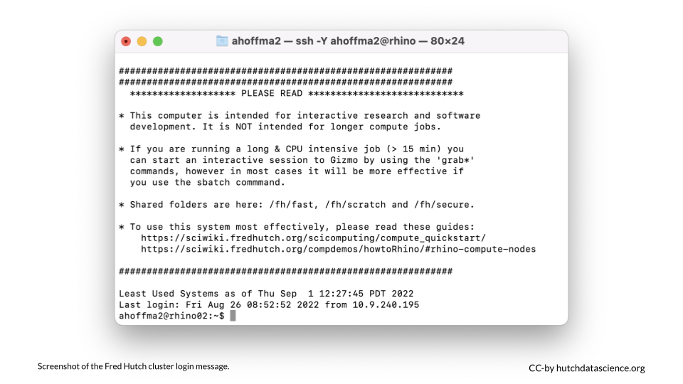 Screenshot of the Mac Terminal.