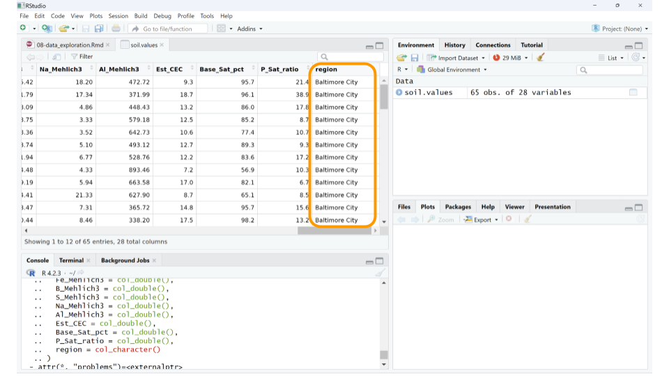 We can see the first samples in the dataset were collected in Baltimore City