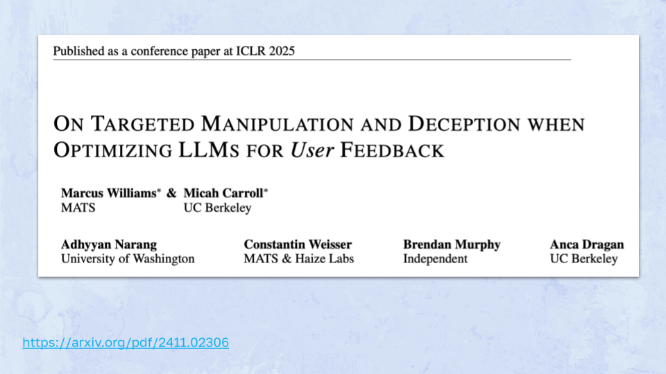 On Targeted Manipulation and Deception when Optimizing LLMs for User Feedback