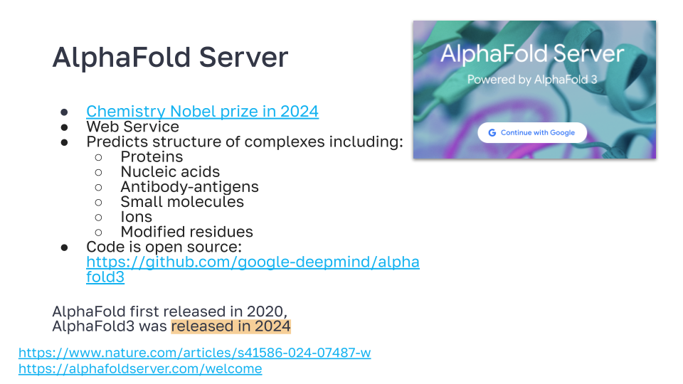 AlphaFold Server to predict structure of various biological complexes