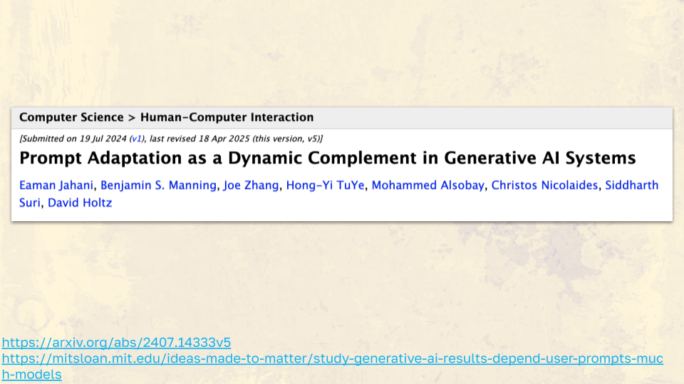 Prompt Adaptation as a Dynamic Complement in Generative AI Systems