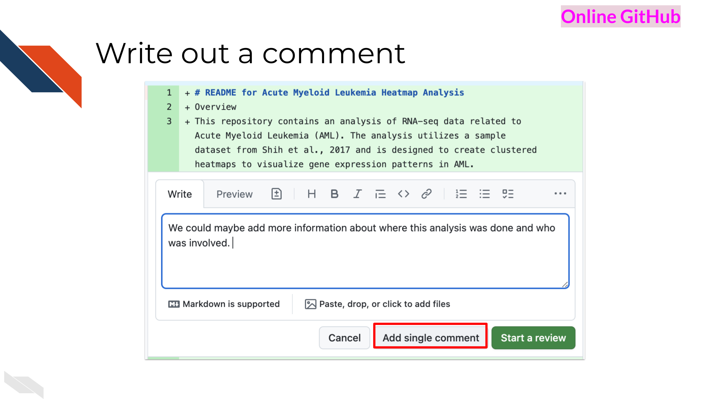 adding a comment