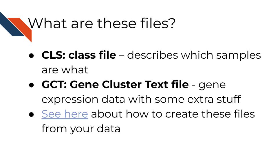 Description of c l s and g c t file types with a link to a resource on creating these file types for your work