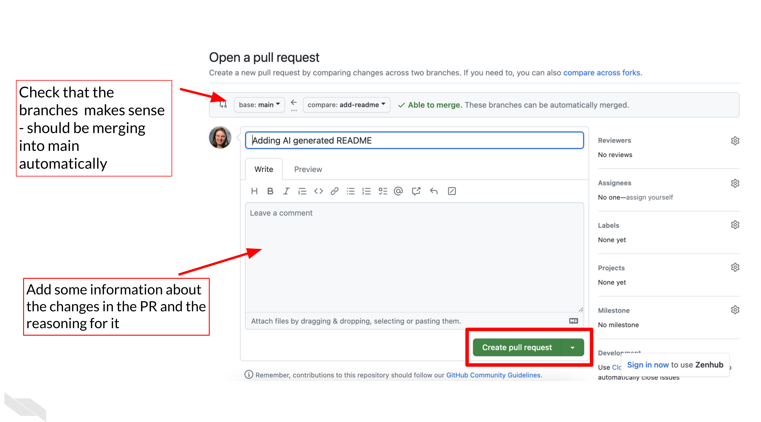 Pull Requests on GitHub.com