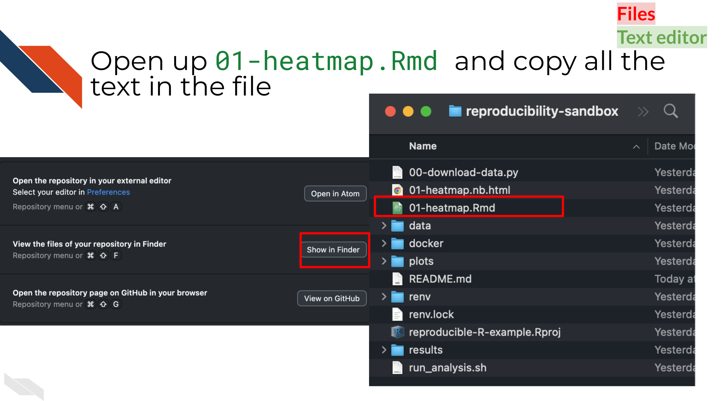Menu button to open files in GitHub Desktop