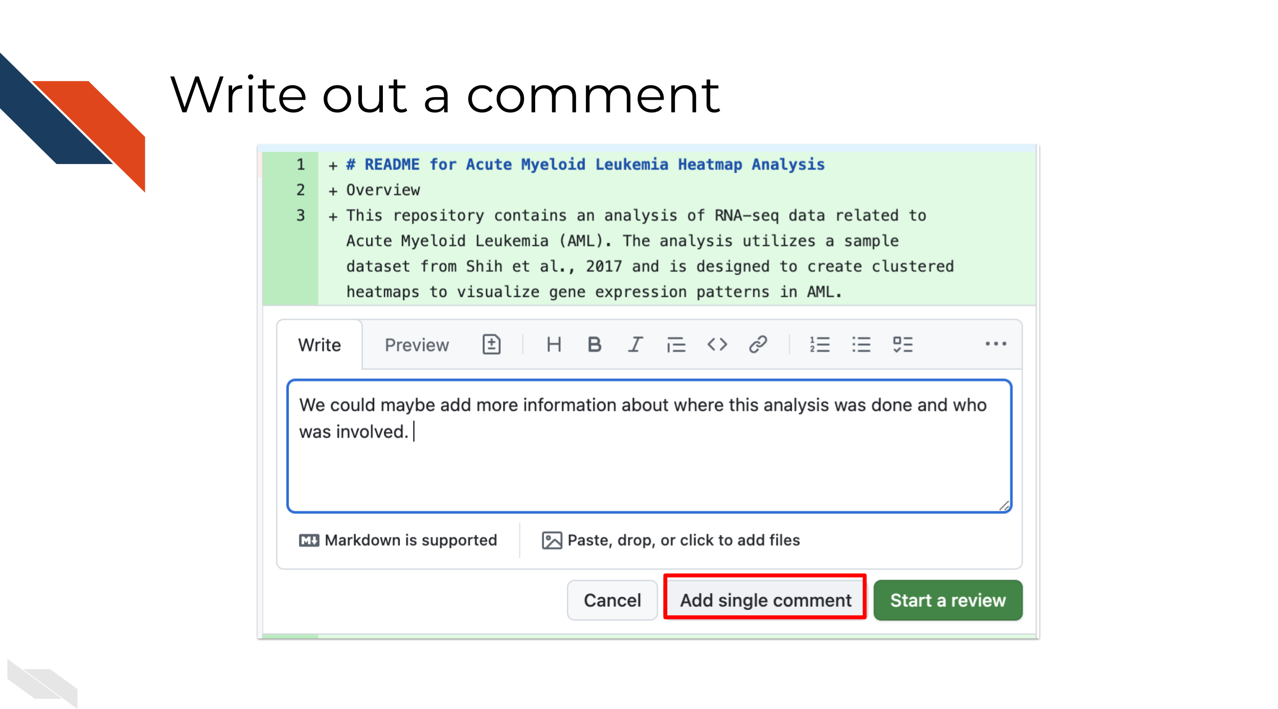adding a comment
